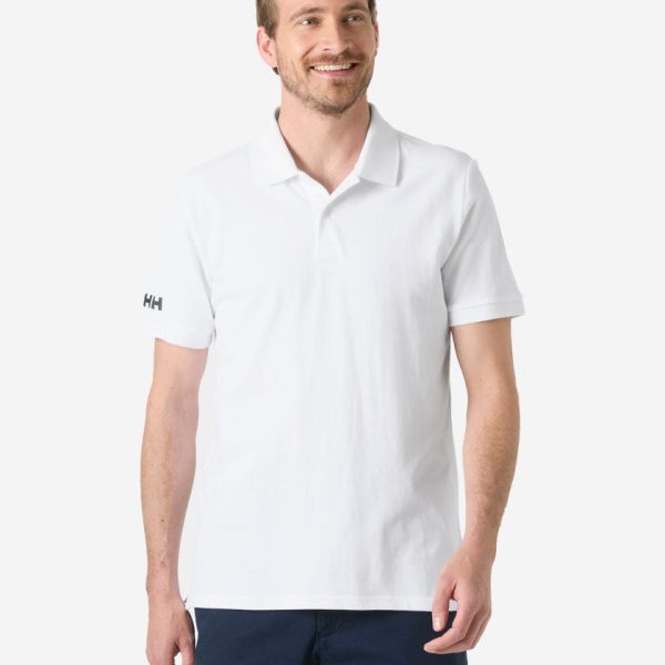 CREW POLO PIQUE, White