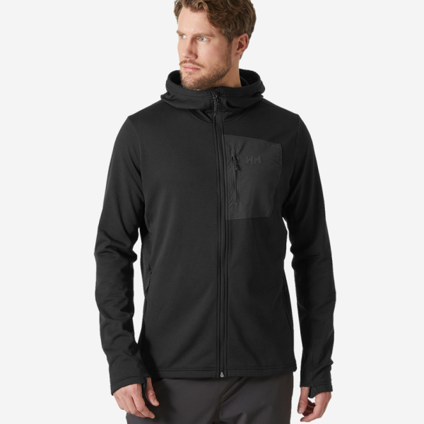 VERSALITE HOODED FLEECE JACKET, Black