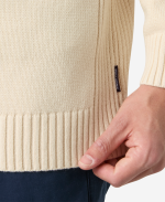 SMOEGEN 1/2 ZIP SWEATER, Cream - Image 3
