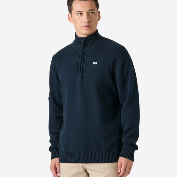 SMOEGEN 1/2 ZIP SWEATER, Navy