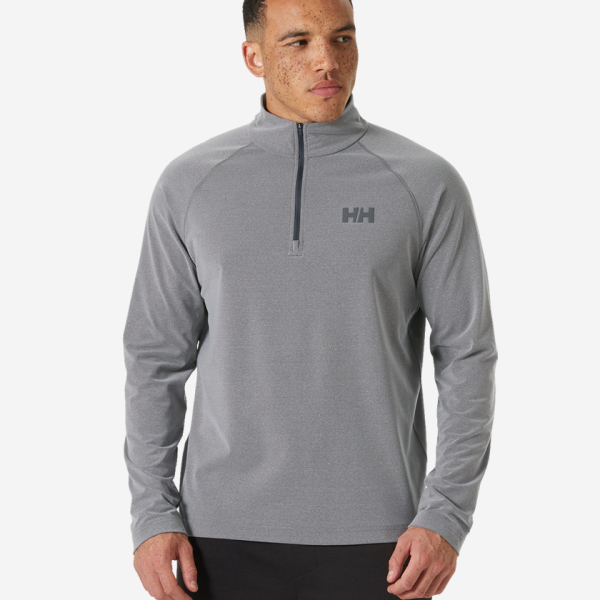 TYRI KNIT 1/2 ZIP, Ebony Melange
