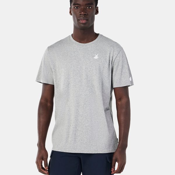 CROSS SAILS T-SHIRT, Grey Melange
