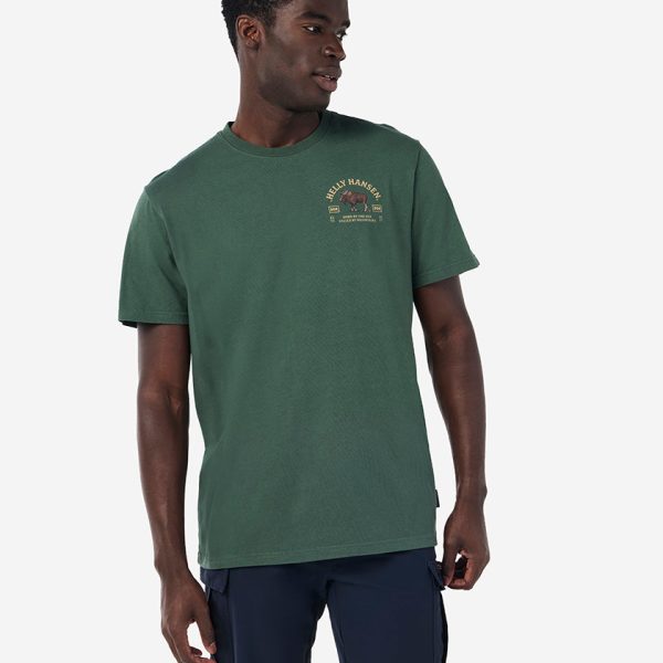 GRAZE THE MOUNTAINS T-SHIRT, Jungle Green