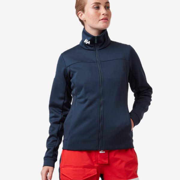 W CREW FLEECE JACKET, Navy