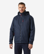 CREW HOODED PILE JACKET, Navy