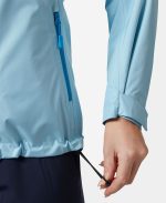 W CREW HOODED PILE JACKET, Light Cyan - Image 7