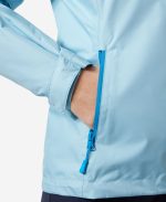 W CREW HOODED PILE JACKET, Light Cyan - Image 6