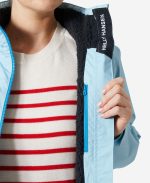 W CREW HOODED PILE JACKET, Light Cyan - Image 5