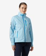 W CREW HOODED PILE JACKET, Light Cyan