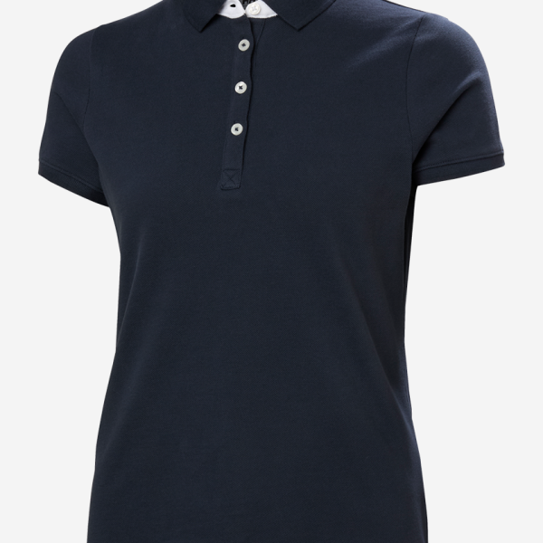 W CREW POLO PIQUE, Navy
