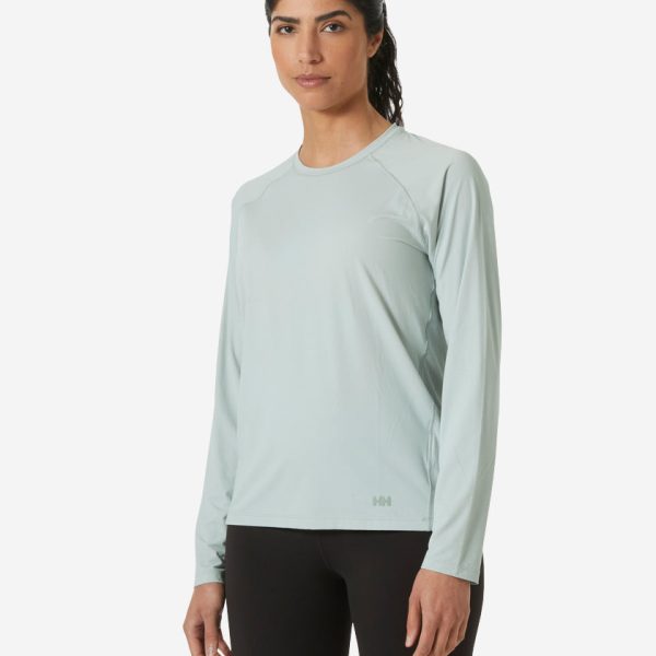 W SHINE SOLEN LS CREW, Green Mist