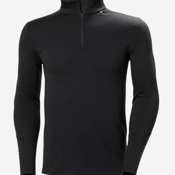 LIFA MERINO MIDWEIGHT 1/2 ZIP, Black