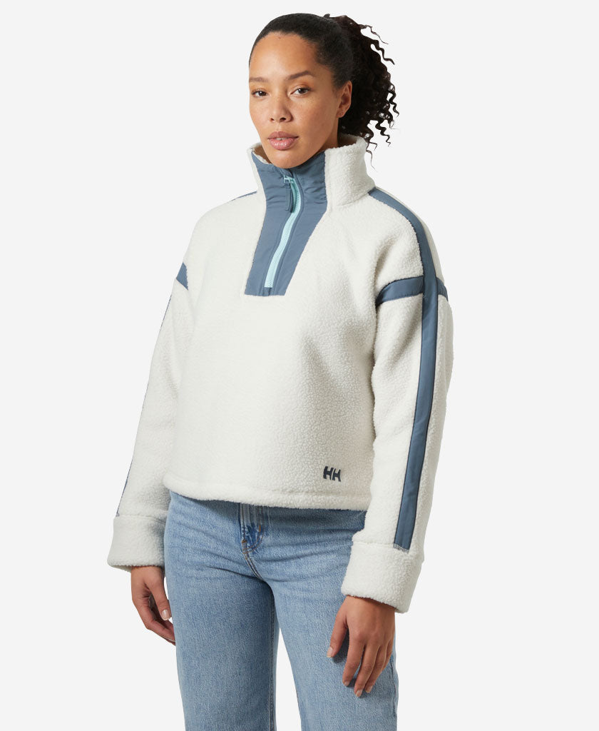 49581_047_onbody1.jpg W IMPERIAL PILE ZIP PULLOVER, Snow - Image 1