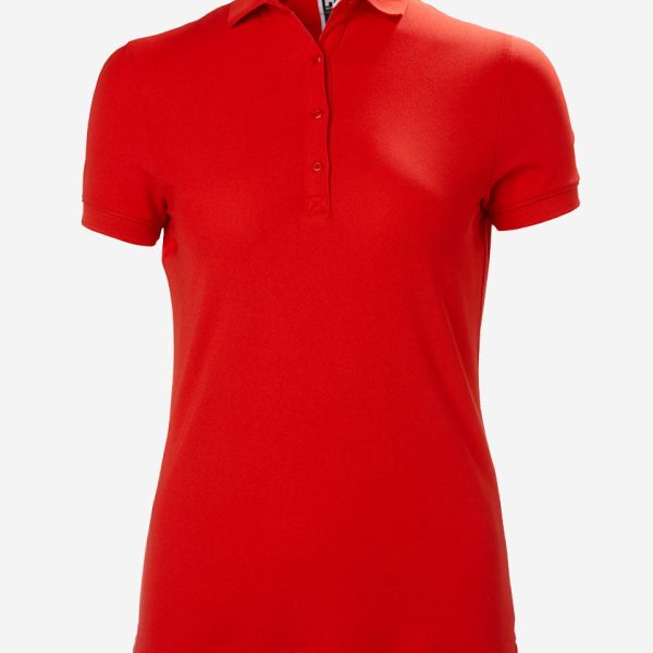 W CREWLINE POLO, Alert Red