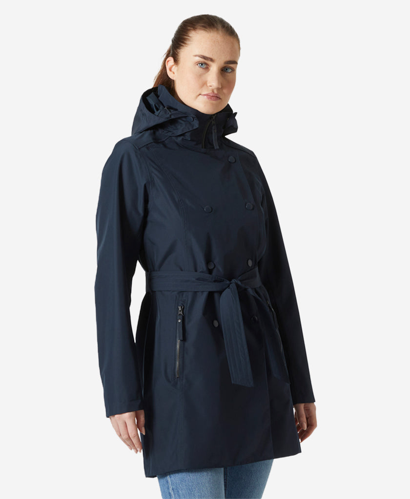 53247_599_onbody1.jpg W WELSEY II TRENCH, Navy 599 - Image 1