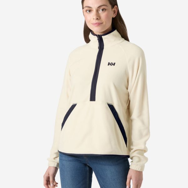 W RIG FLEECE 1/2 ZIP, 035 Cream