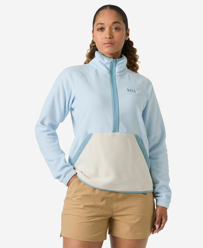 54082_513_onbody1.jpg W RIG FLEECE 1/2 ZIP, Pinnacle Blue - Image 1