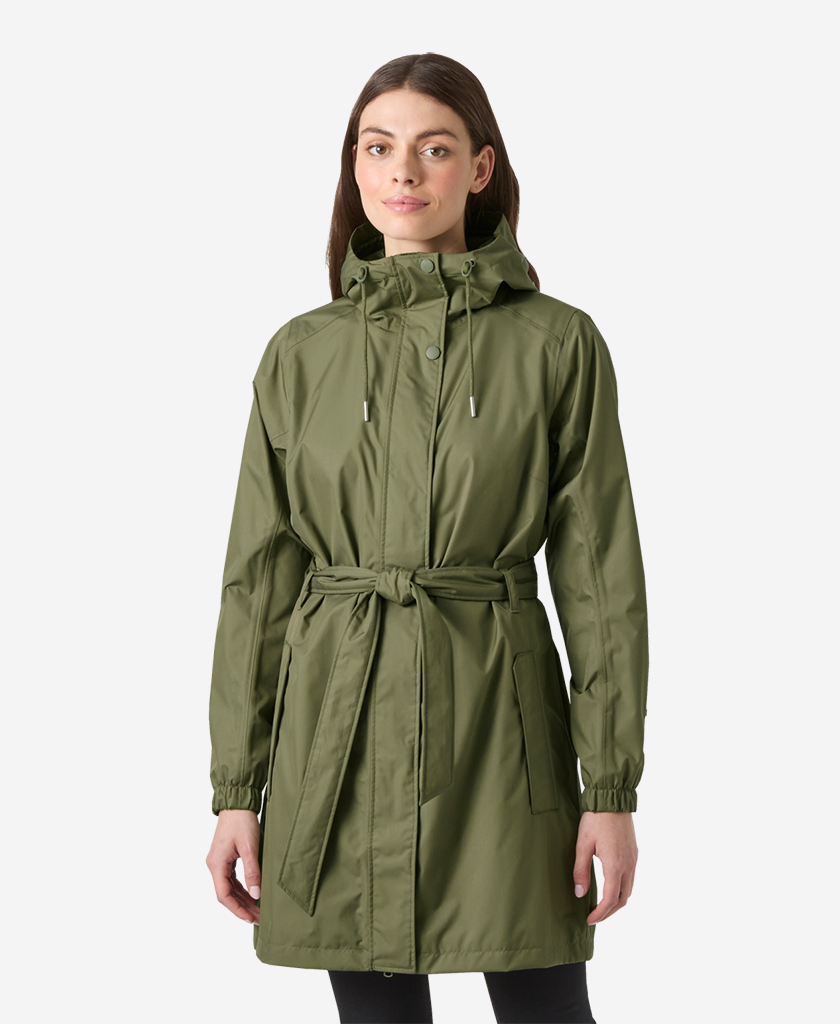 54376_421_onbody1.png W HH CLASSICS TRENCH COAT, Lav Green - Image 1