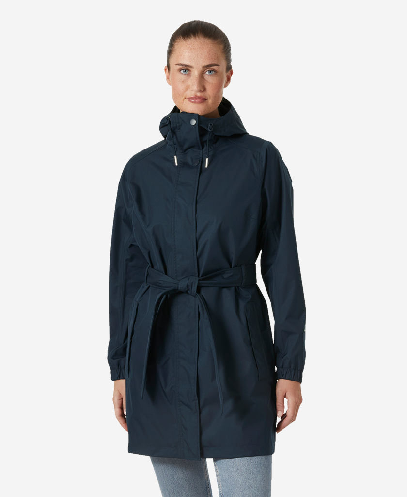 54376_597_onbody1.png W HH CLASSICS TRENCH COAT, Navy - Image 1