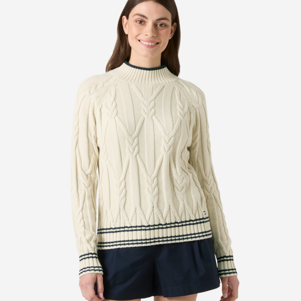 W POSITANO KNIT SWEATER, Cream