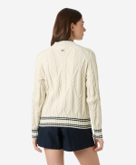 W POSITANO KNIT SWEATER, Cream - Image 4