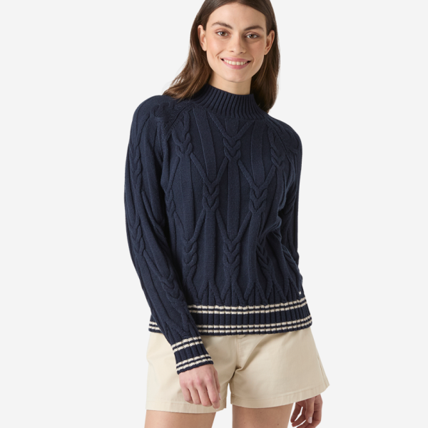 W POSITANO KNIT SWEATER, Navy