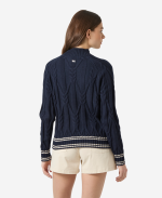 W POSITANO KNIT SWEATER, Navy - Image 3