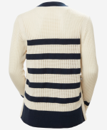 W SALT KNIT SWEATER, Navy / Cream Stripe - Image 4