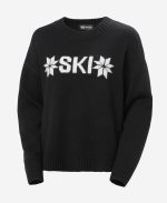 W BLISS SKI KNIT SWEATER, Black - Image 5