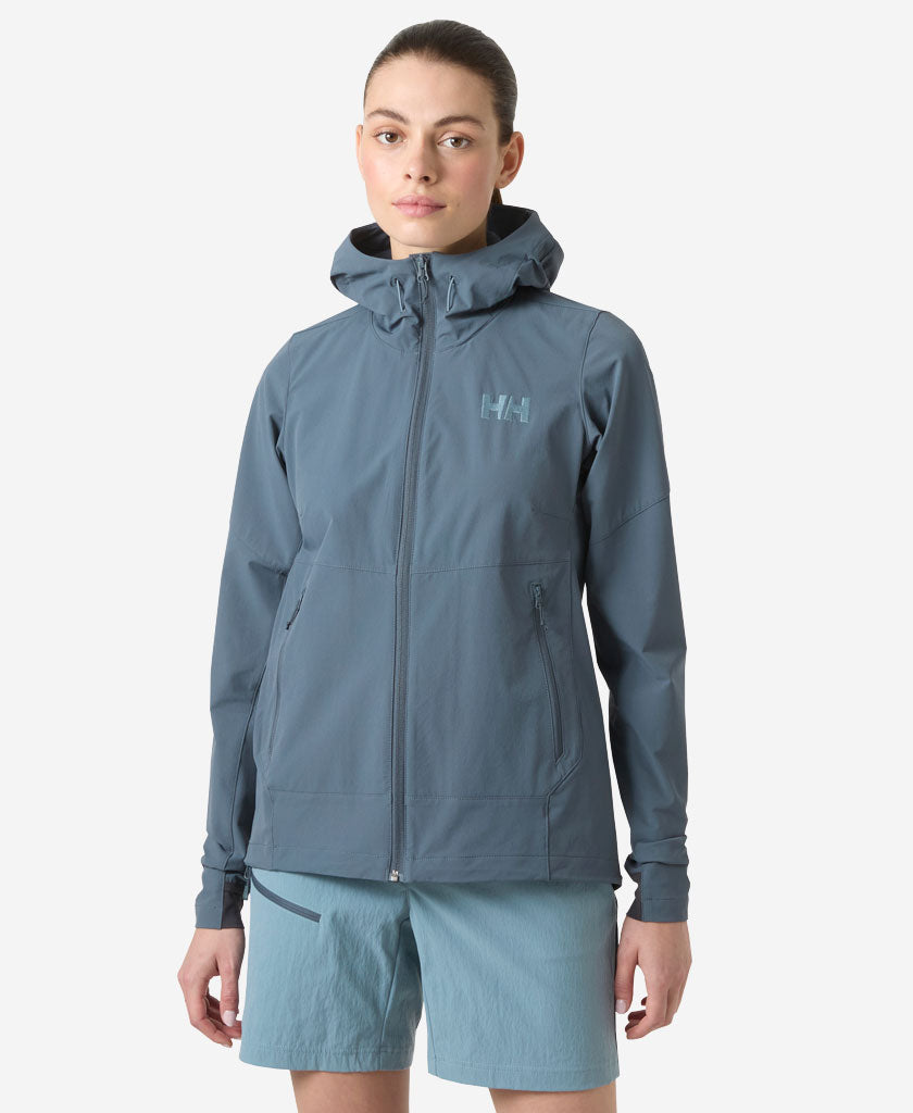 63314_860_onbody1.jpg W BLAZE SOFTSHELL HOOD, Alpine Frost - Image 1