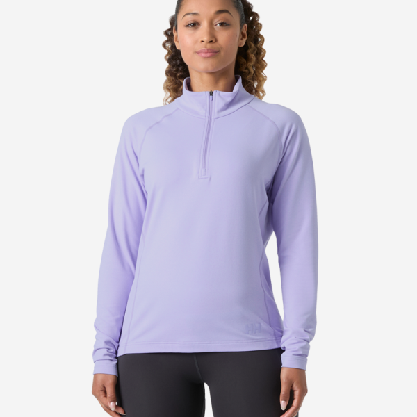 W TYRI KNIT 1/2 ZIP, Bright Lavender