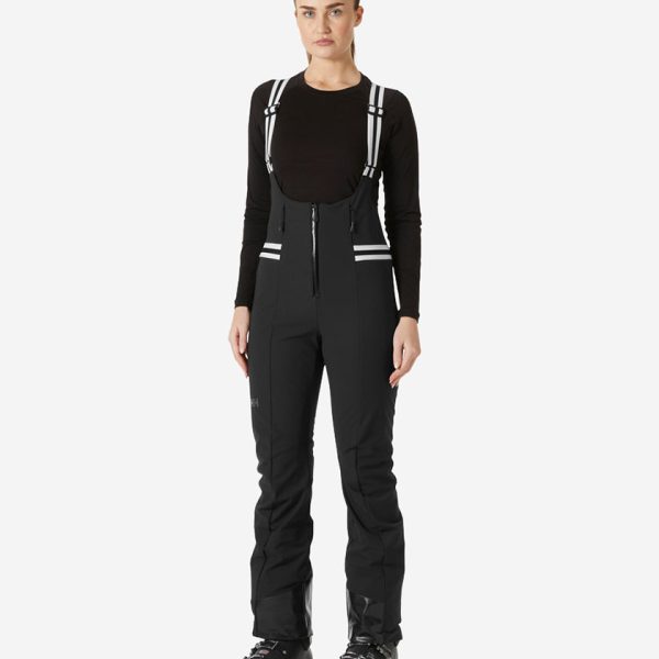 W AVANTI SOFTSHELL BIB PANT,Black