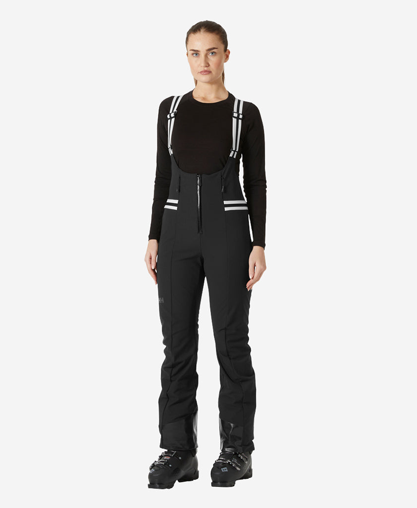 66007_990_onbody1_7fbb9f60-ea5d-4fab-8751-fab569075f32.jpg W AVANTI SOFTSHELL BIB PANT,Black - Image 1