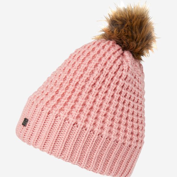 W SNOWFALL BEANIE, Pink Salt