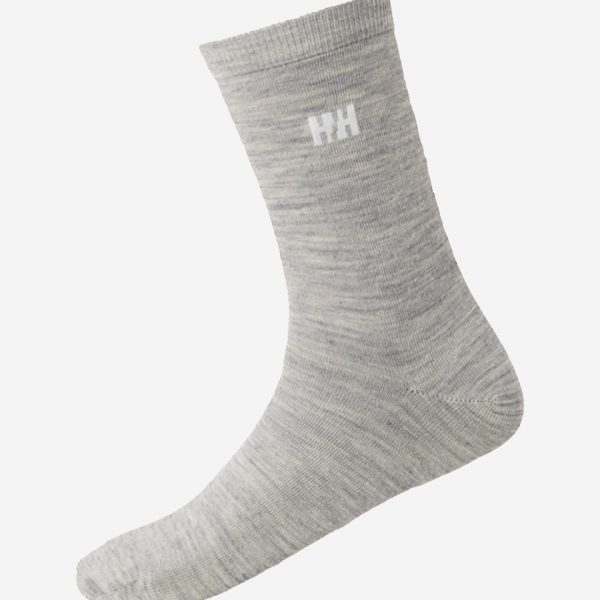 EVERYDAY WOOL SOCK 2PK, Grey Melange
