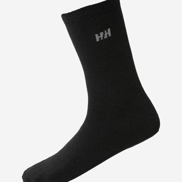 EVERYDAY WOOL SOCK 2PK, Black