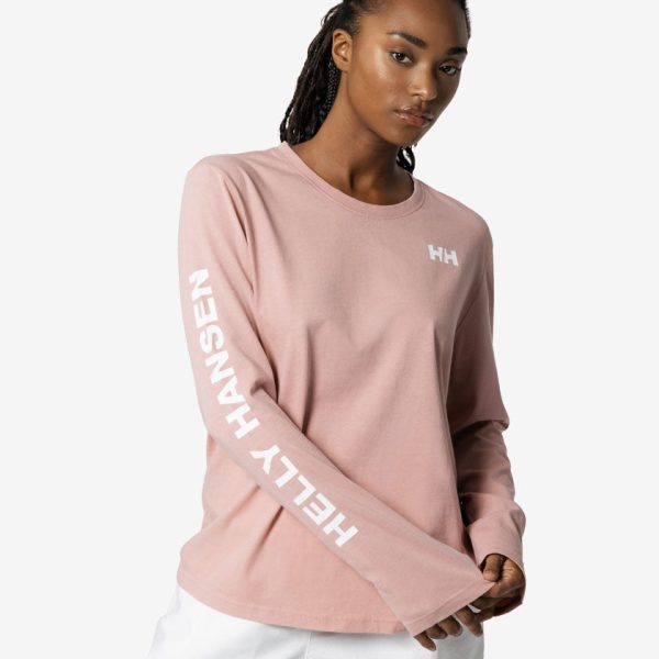W ERVIK L/S T-SHIRT, Pink Salt